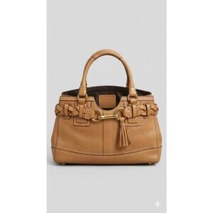True Vintage 2006 Coach Hamptons Braided Satchel 10528 - Pebbled Leather Tan